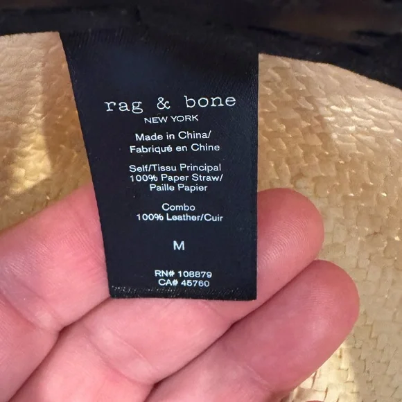 Rag & Bone Lexie Packabke Wide Brim Fedora M - Picture 6 of 9